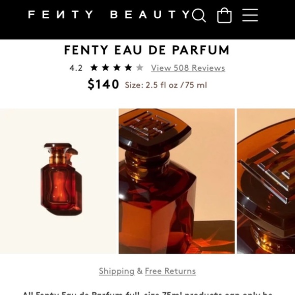 Fenty Beauty by Rihanna Eau de Parfum 75 ml Perfume - Picture 2 of 8